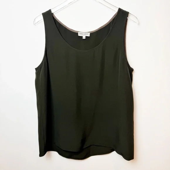 Giorgio Armani | Le Collezioni Vintage Silk Tank Top Made in Italy - Picture 2 of 7